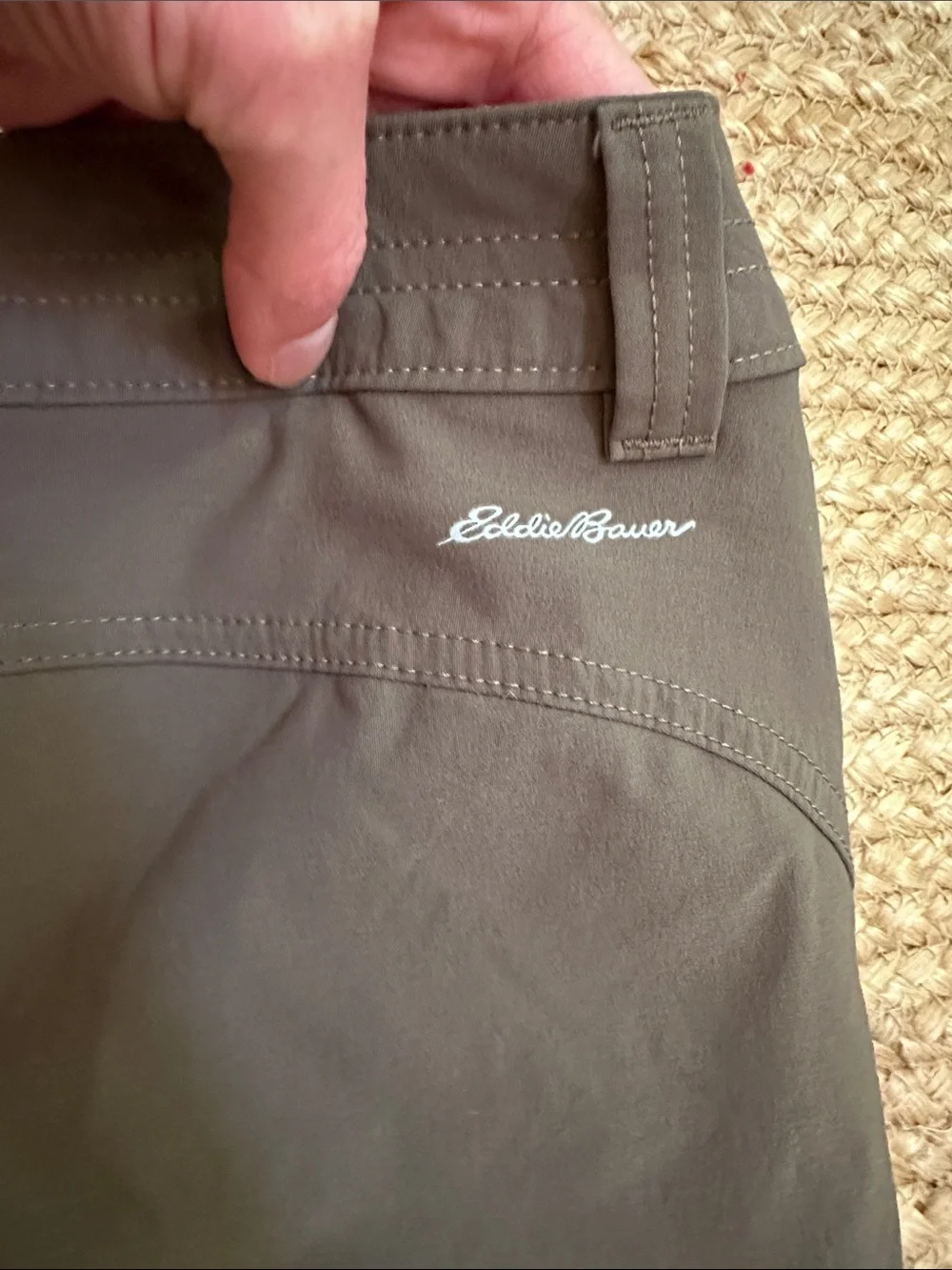Eddie Bauer First Ascent Wmn Hiking Pants Sz 6 Gray Olive Stretch Trail Outdoor - Picture 5 of 10